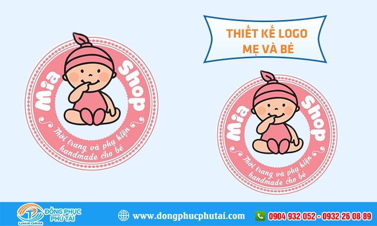 Mẫu thiết kế logo mẹ và bé đẹp và ý nghĩa - Đồng Phục Phú Tài