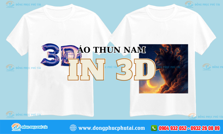 Áo thun nam in 3D 