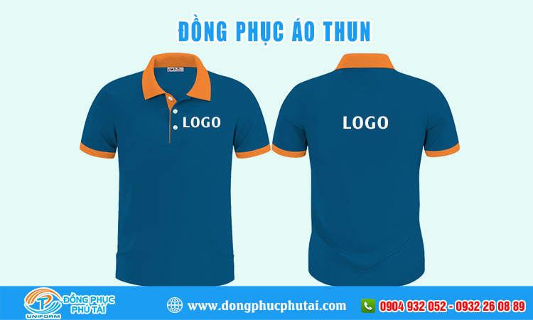 Mẫu áo thun đồng phục cổ trụ 01