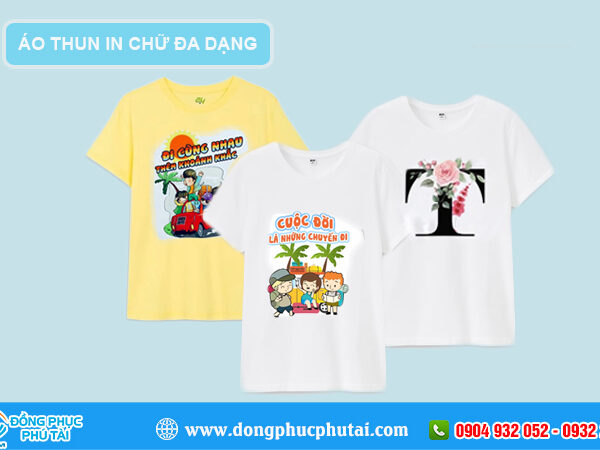 Áo thun in chữ cái