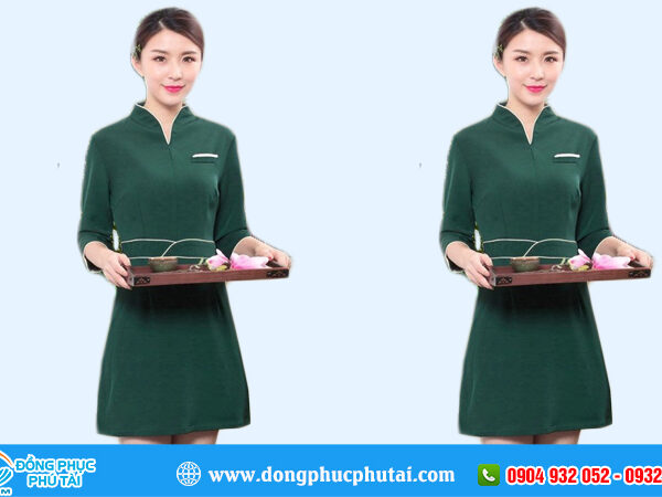 Đồng phục spa màu xanh