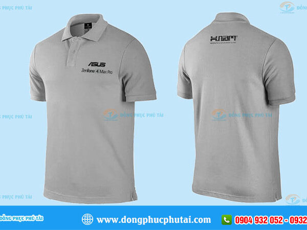 Mẫu áo thun nam cổ đứng xám - 03